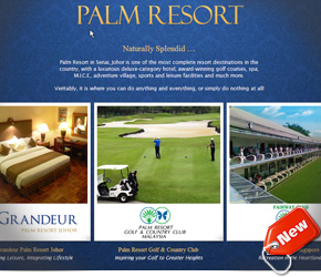 Professional Website Design, Web Content Management System, and Online Reservation System for Palm Resort in Johor, Malaysia