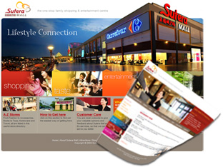 Professional Website Design, Web Content Management System for Sutera Mall, Shopping Mall in Johor Bahru, Malaysia